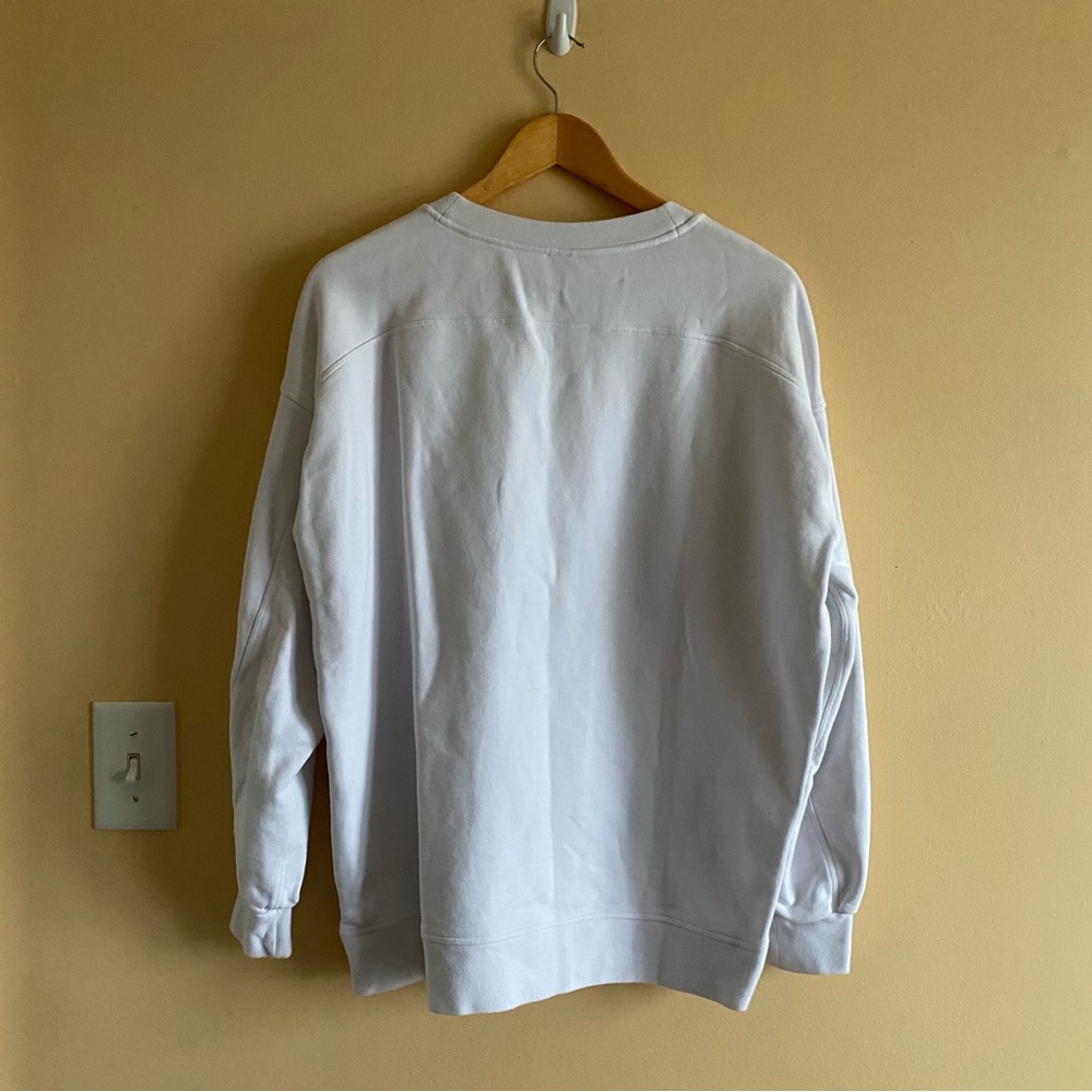 Lululemon Perfectly Oversized Crewneck Sweatshirt Woman Medium White - Picture 3 of 12